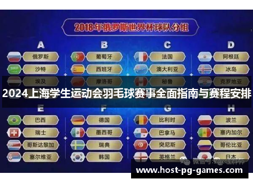 2024上海学生运动会羽毛球赛事全面指南与赛程安排